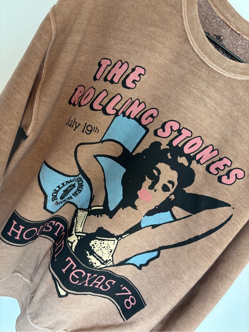 Urban Outfitters Rolling Stones Houston Texas ‘78 Retro Pullover NWT - Picture 3 of 6